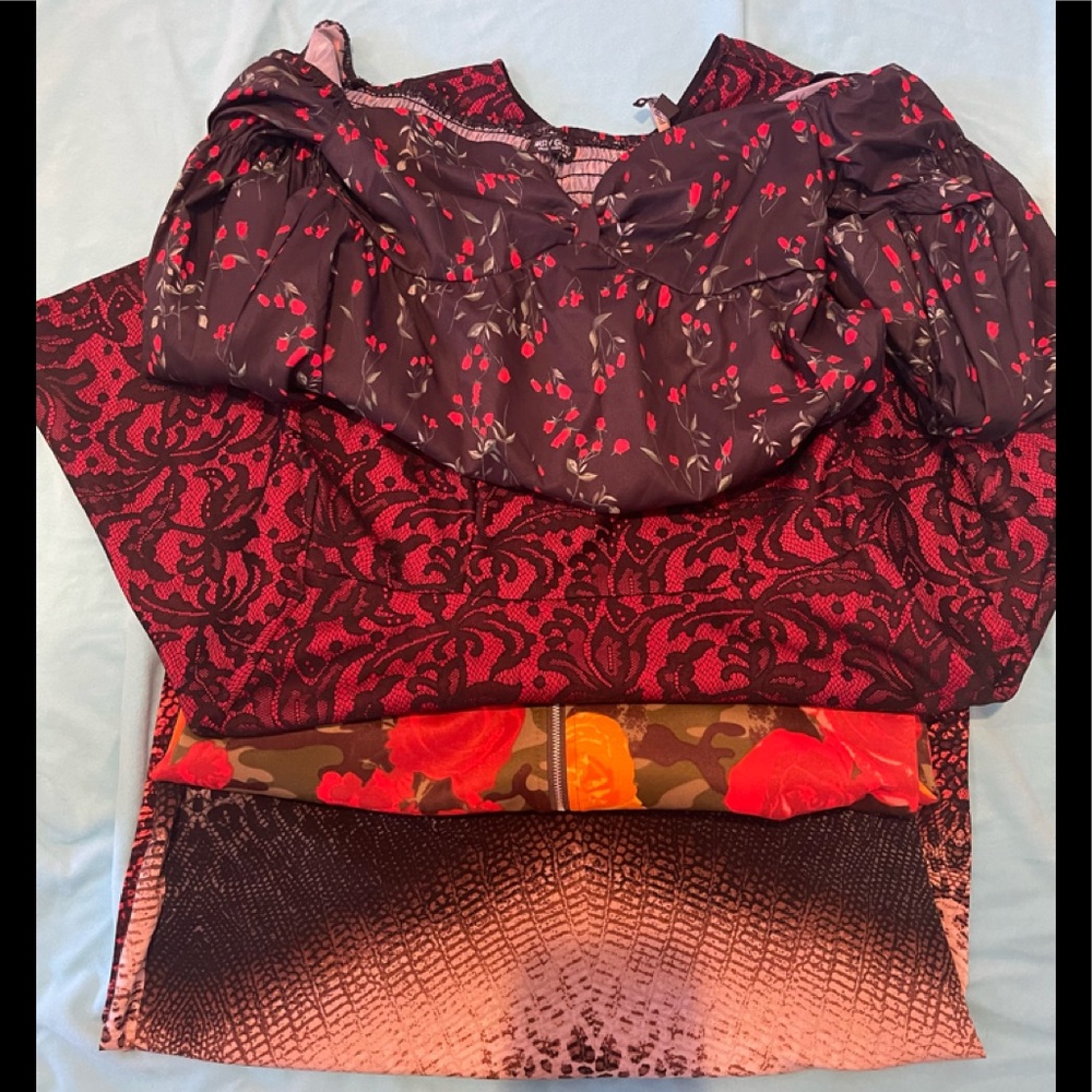 Bundle of 4 - Maxi dress, dress, pheasant blouse, jacket size 6 & large
